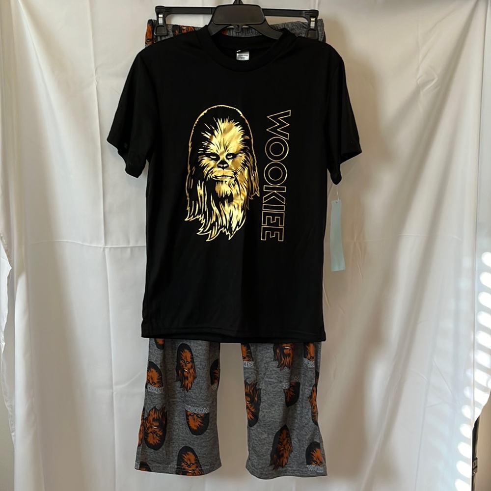🔴 5 items for $25 Sale! Boy's Star Wars Wookie PJ Set XL NWT